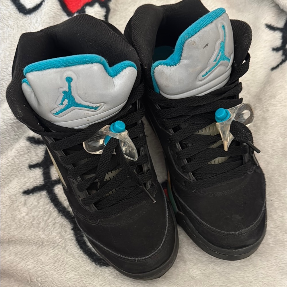 Jordan Kids Sneakers Black and Teal